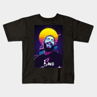 retro 80s post malone Kids T-Shirt